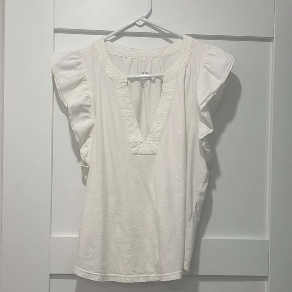 Mauve by Anthropologie Women's White Top